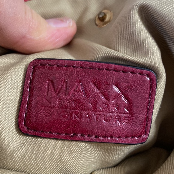 Max New York mini red leather clutch/cosmetic bag/crossbody bag - Picture 7 of 9